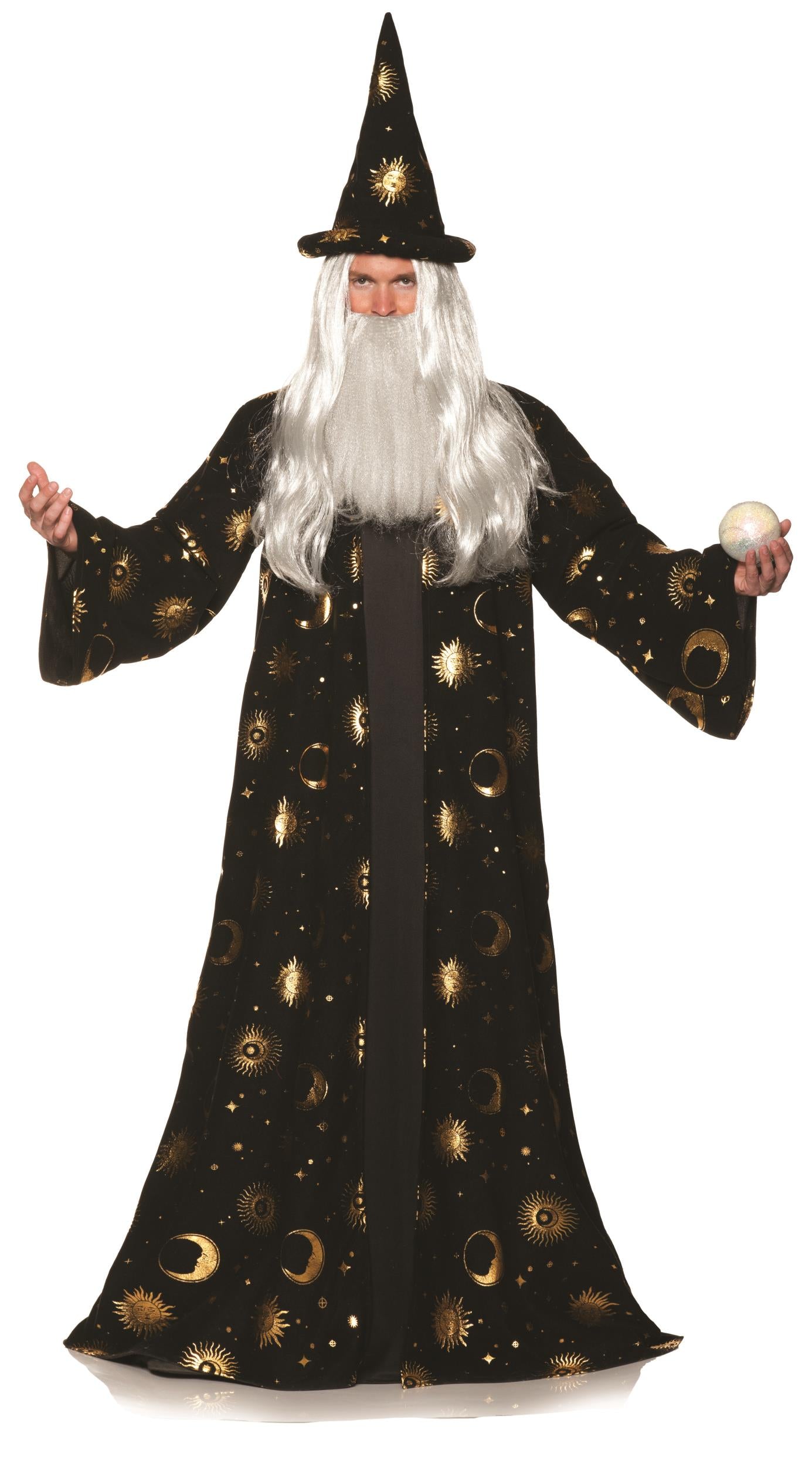 Celestial Wizard Robe Black Classic Adult Costume Size Standard