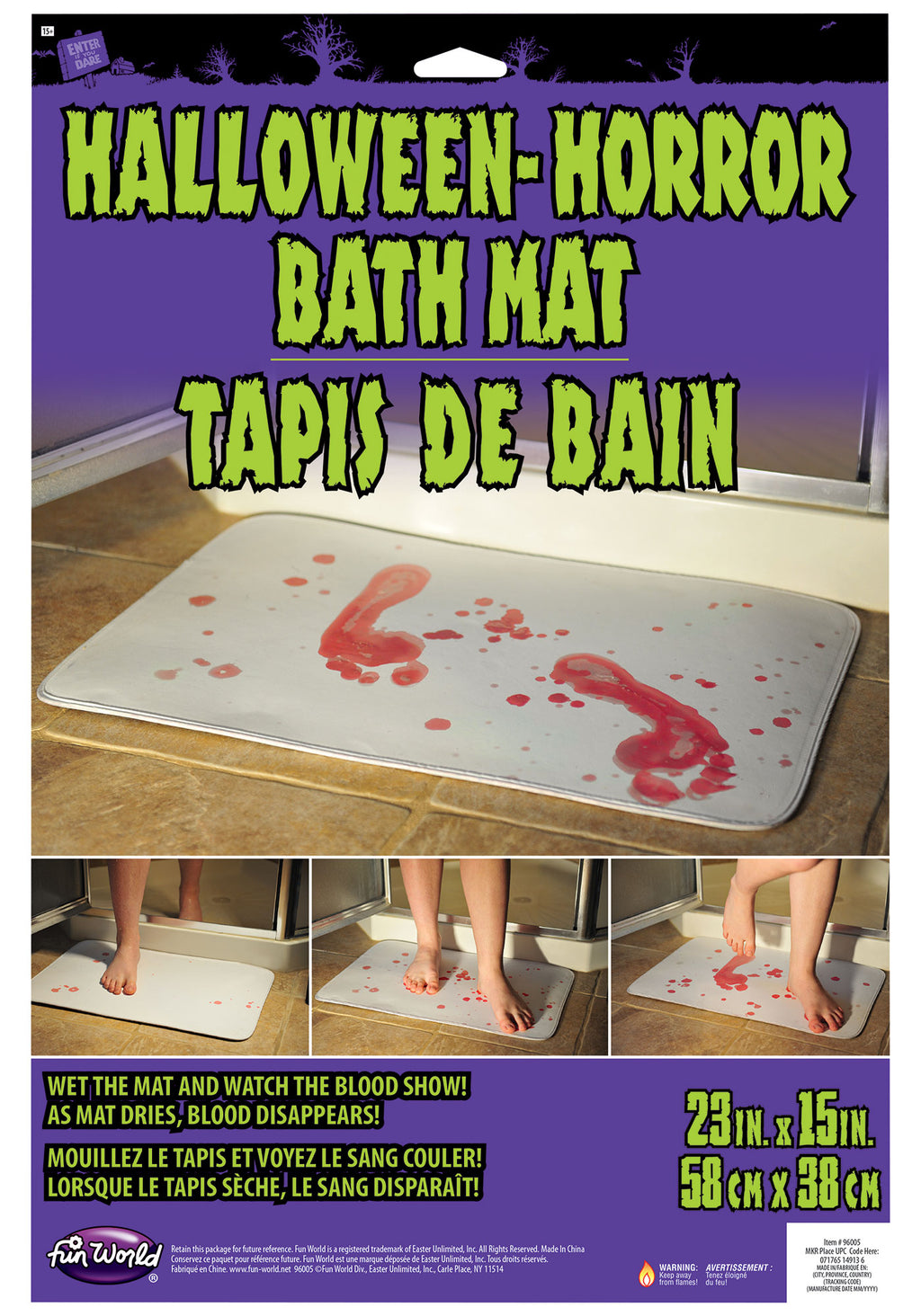 Bloody Bathroom Floor Mat Decoration
