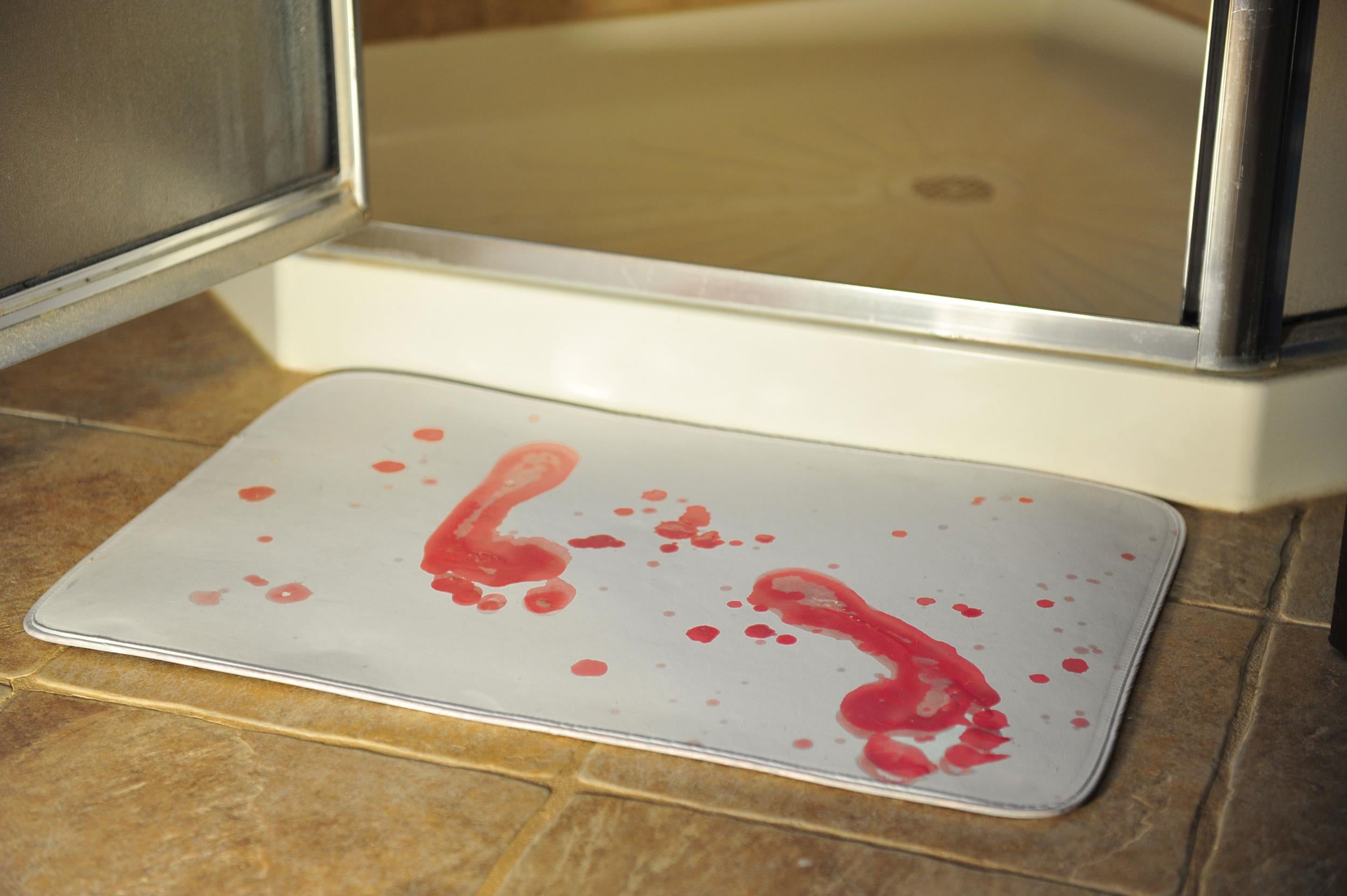 Bloody Bathroom Floor Mat Decoration