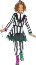 Giddy Ghostie Beetlejuice Horror Dress Child Costume Medium 8-10