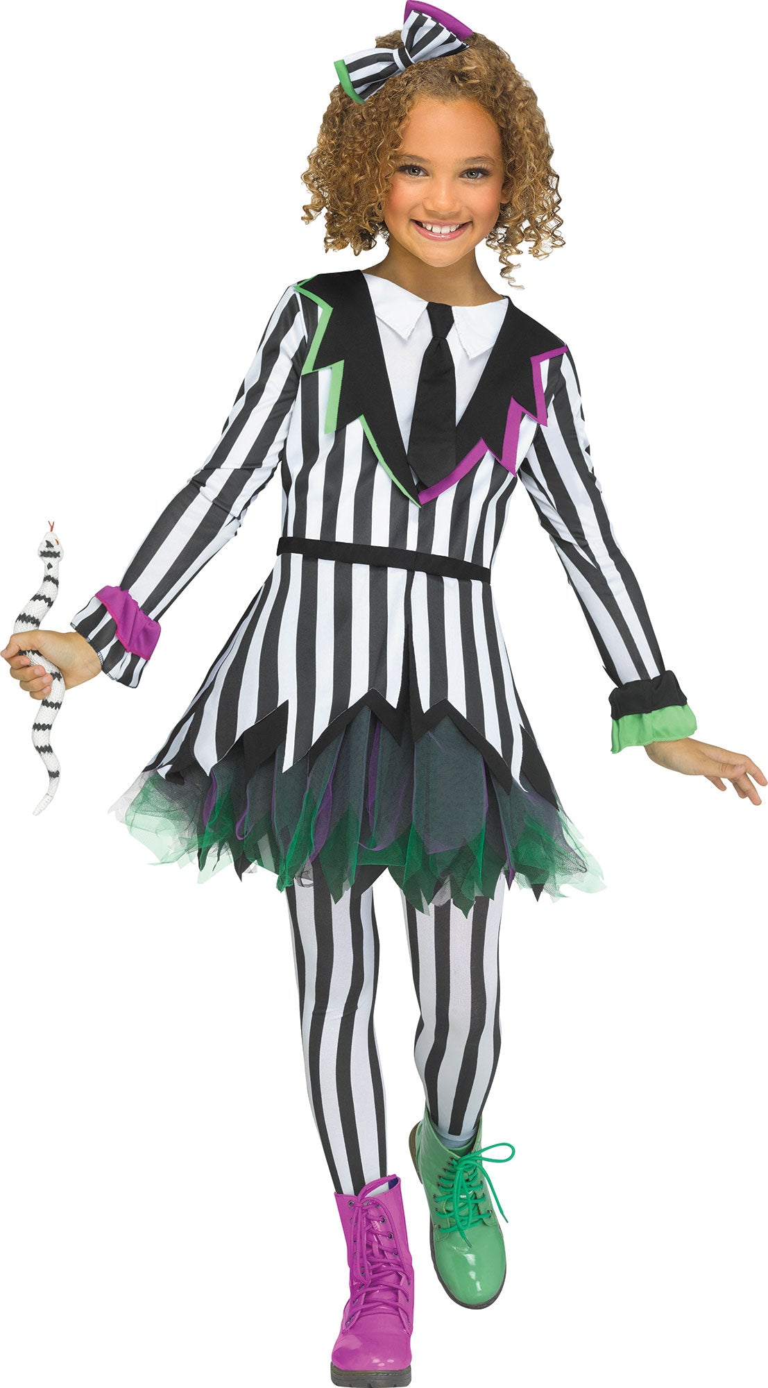 Giddy Ghostie Beetlejuice Horror Dress Child Costume Medium 8-10