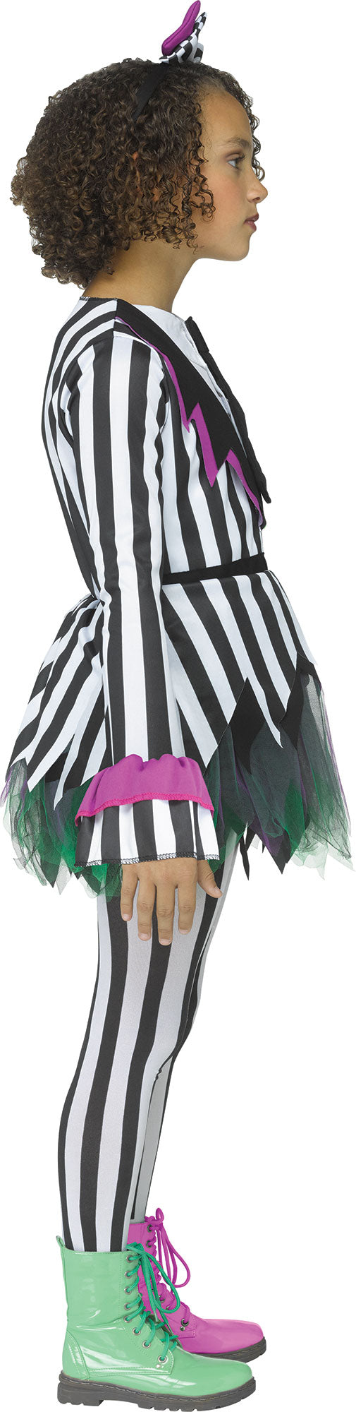 Giddy Ghostie Beetlejuice Horror Dress Child Costume Medium 8-10