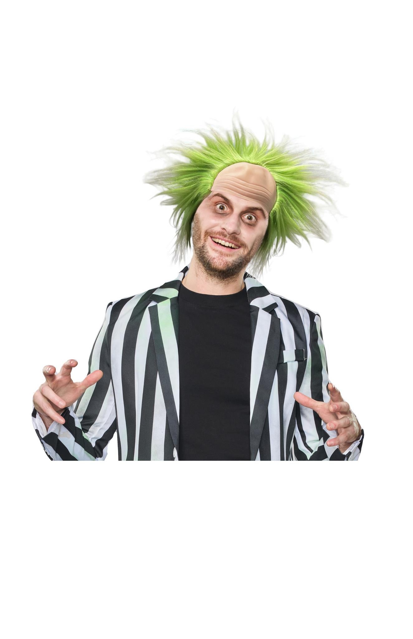 Adult Beetle Monster Beetlejuice Green Costume Wig