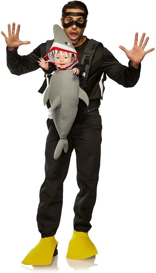 Shark and Scuba Diver Infant and Adult Matching Costume