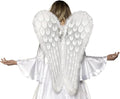 34" Angel Fairy White Mesh Marabou Wings Christmas