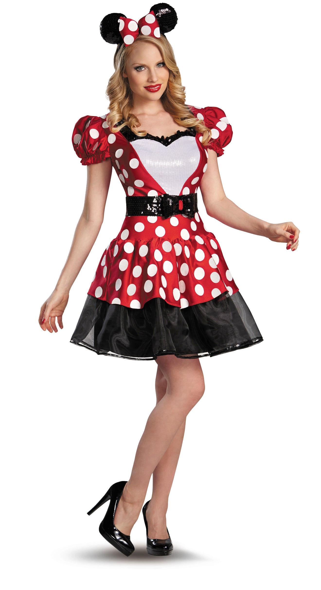 Disney Minnie Mouse Glam Red Classic Costume Dress for Women Small 4-6