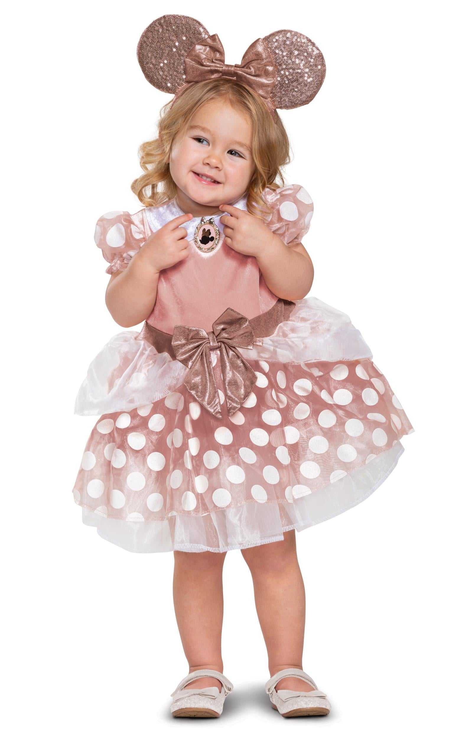 Toddler Girls Rose Gold Minnie Mouse Costume size 2T Toddler Girls Rose Gold Minnie Mouse Costume size 2T