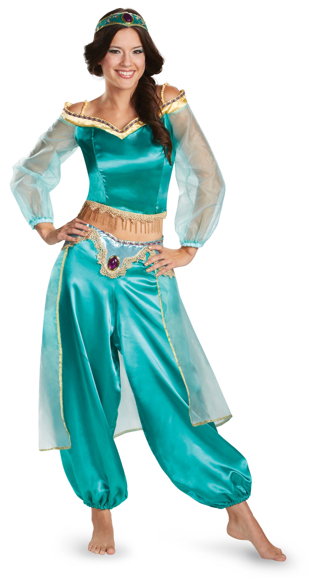 Disney Jasmine Fab Prestige Costume for Women Small 4-6