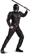 Load image into Gallery viewer, Snake Eyes GI Joe Muscle Jumpsuit Deluxe Adult Costume XXL 50-52
