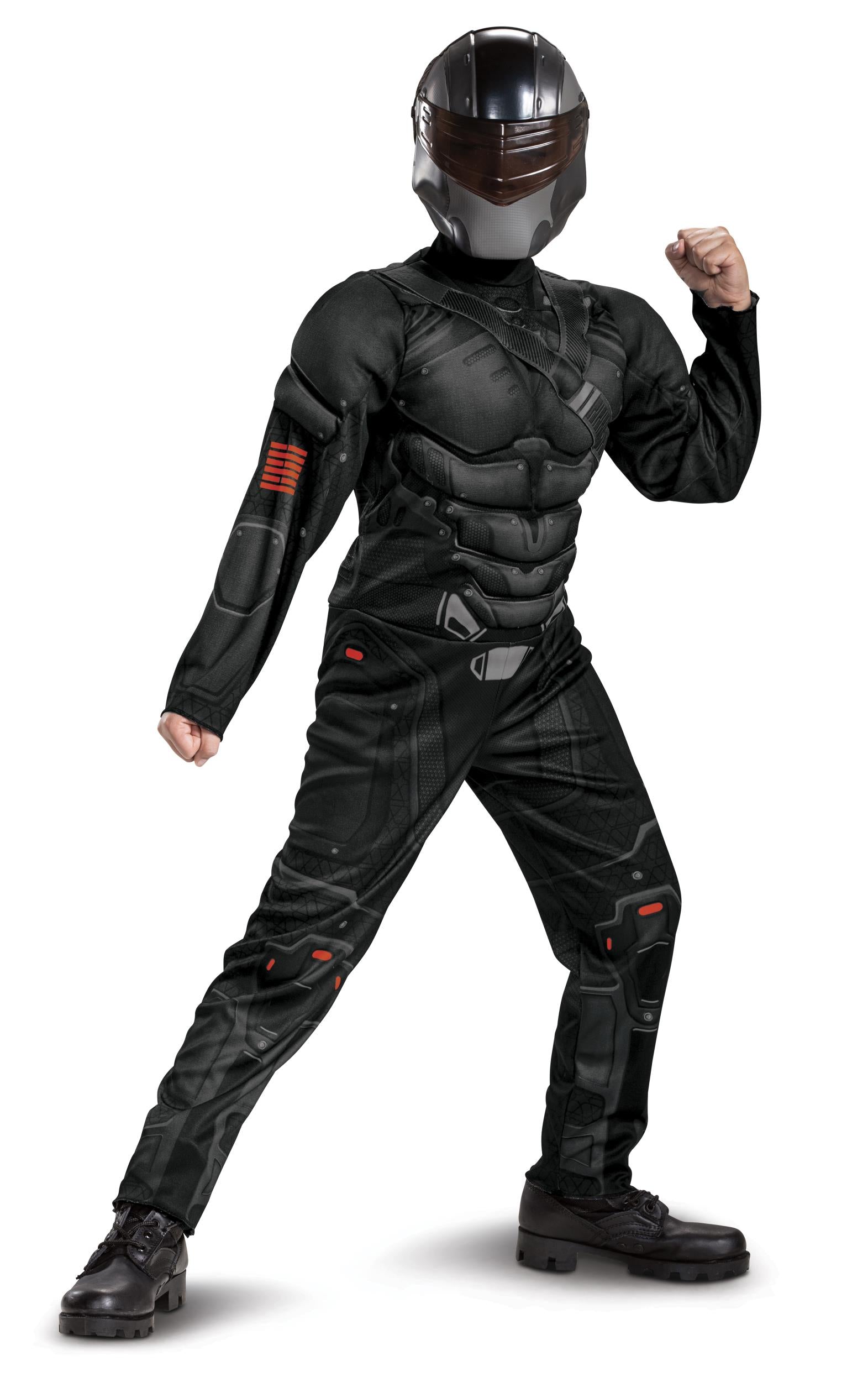 GI Joe Snake Eyes Classic Muscle Chest Child Costume Small 4-6