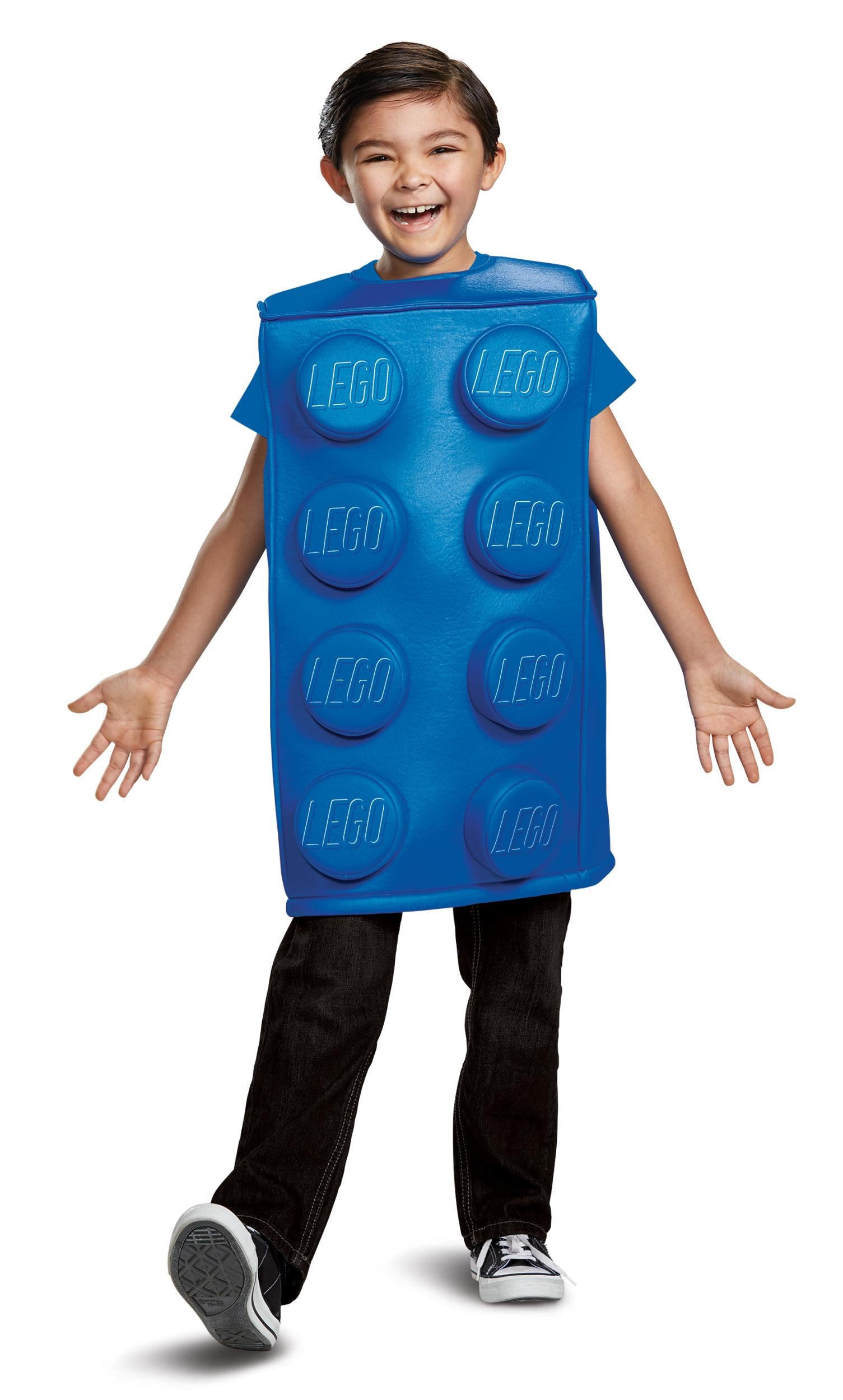 Blue Lego Brick Deluxe Child Costume Medium 7-8