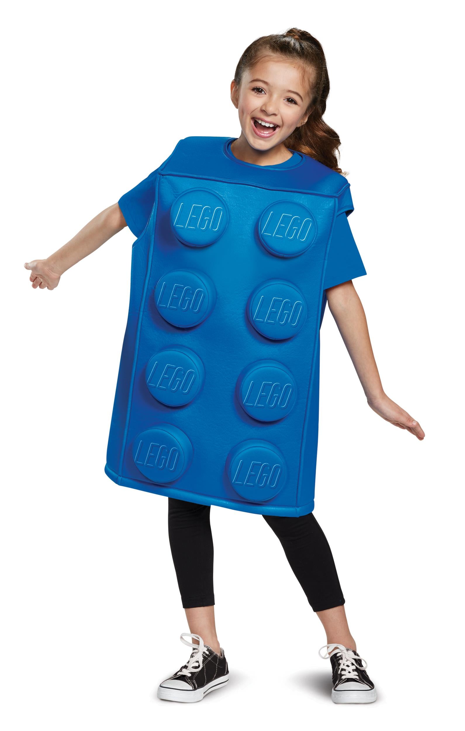 Blue Lego Brick Deluxe Child Costume Medium 7-8