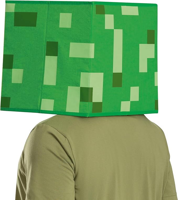 Creeper Block Head Minecraft Costume Mask Child Size