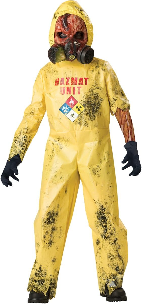 InCharacter Zombie Hazmat Hazard Jumpsuit Deluxe Child Costume Size Medium 8