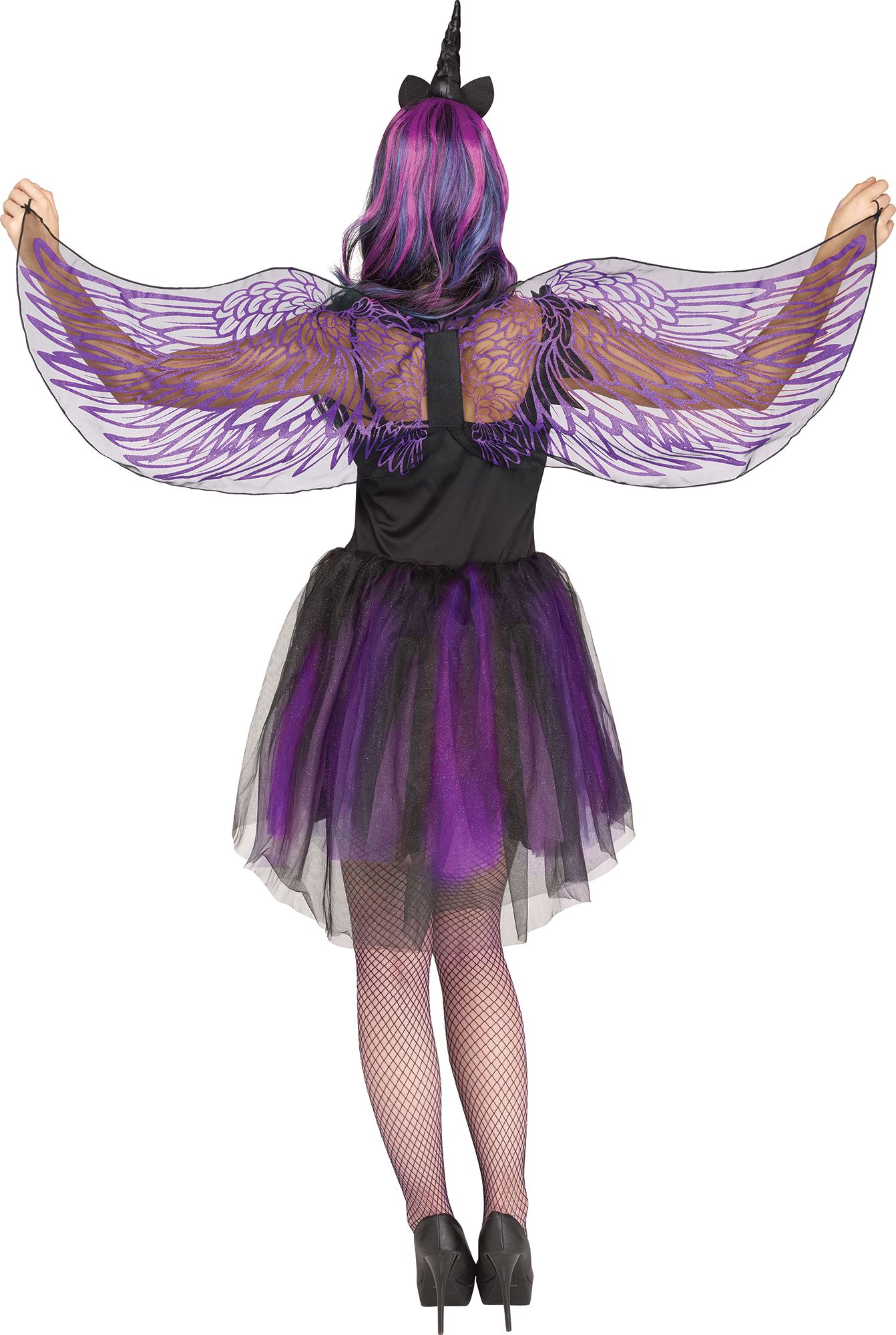 Moonlight Unicorn Gothic Fairy Dress Purple Adult Costume S/M 2-8