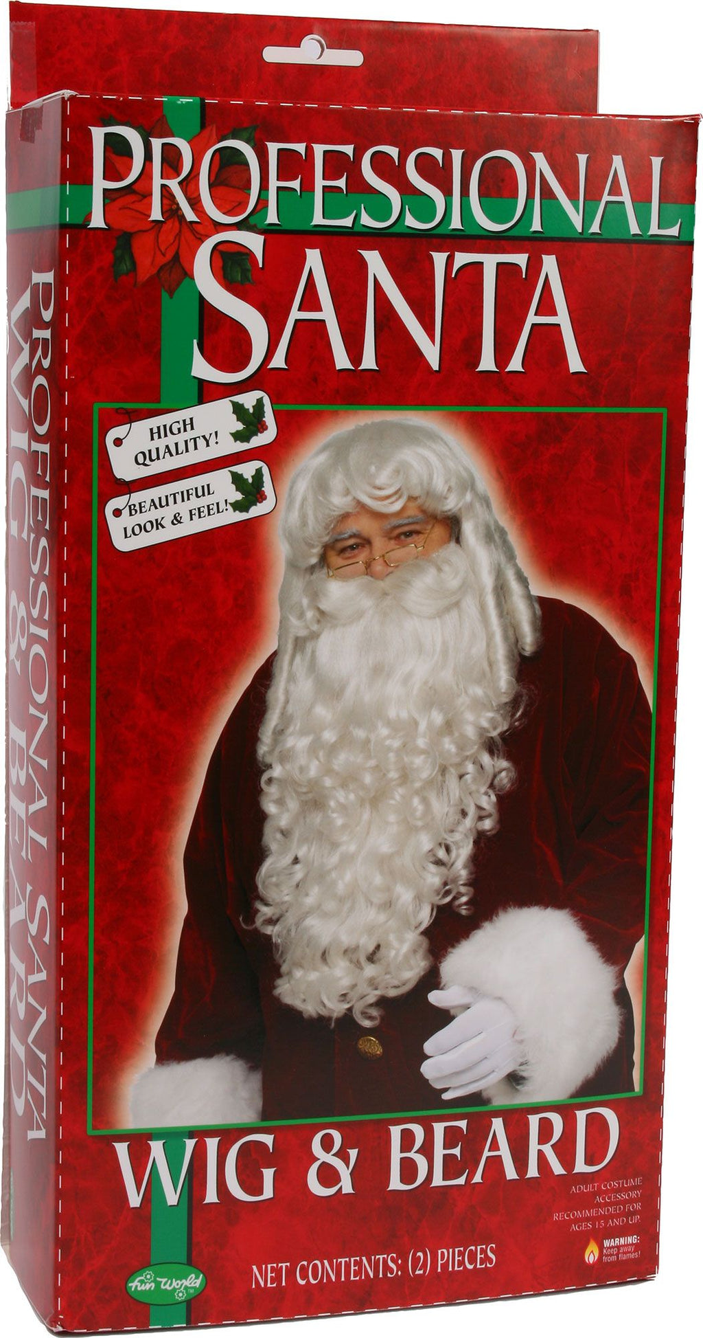 Professional Santa Clause Wig and Beard Set