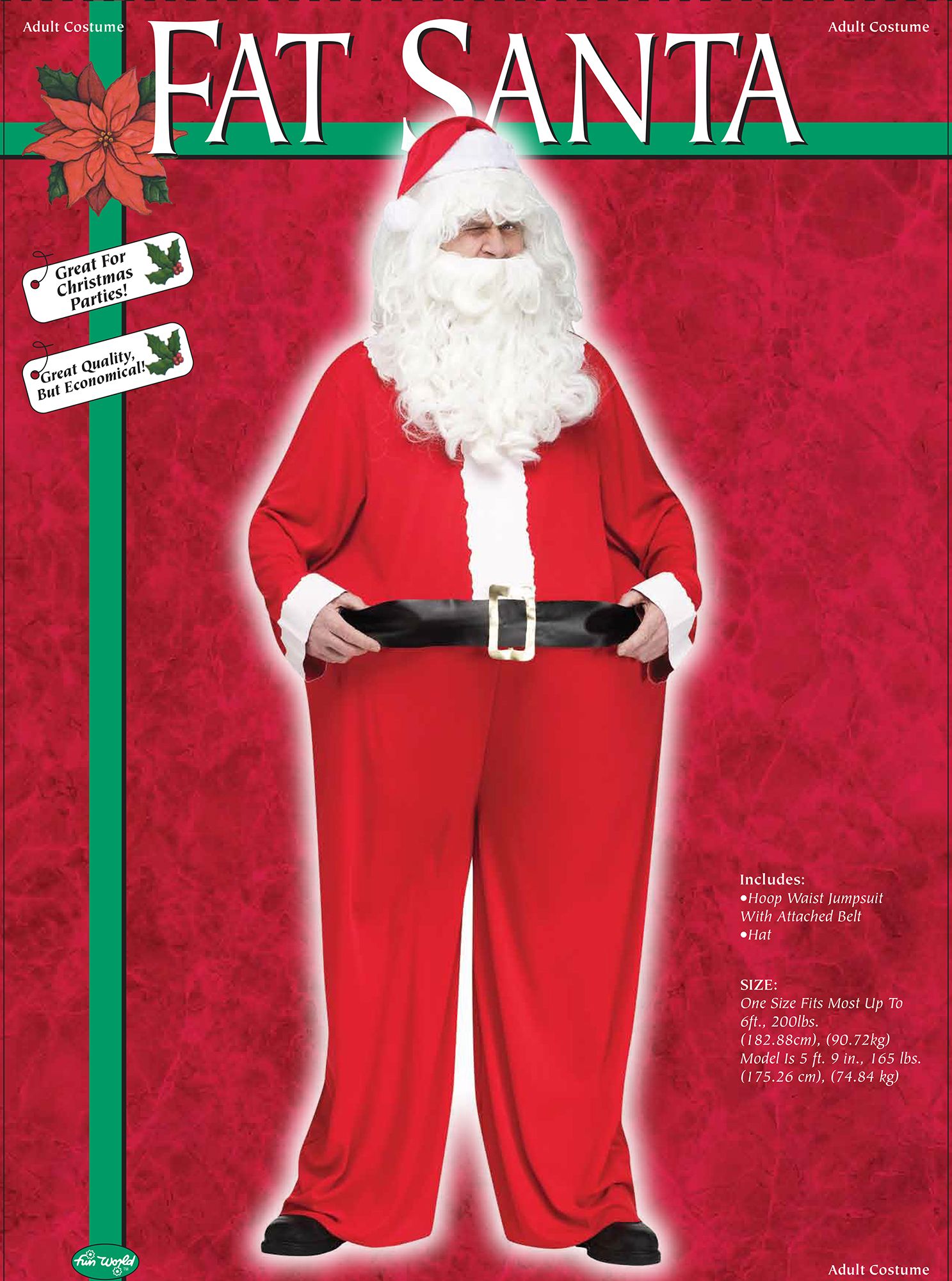 Fat Santa Claus Suit Costume Size Standard 42-46