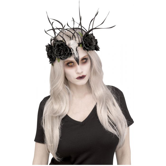 Raven Mistress Gothic Floral Witch Doctor Headband