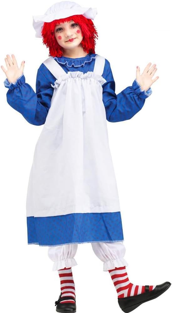 Raggedy Ann Dress Child Costume Medium 8-10