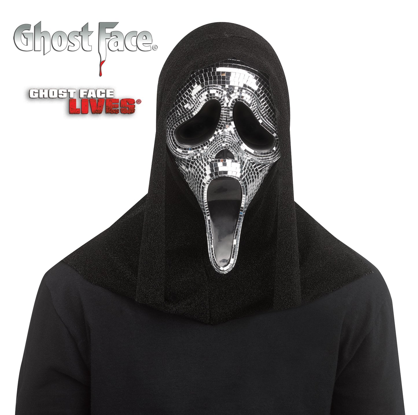 Fun World Scream Ghost Face Disco Mirror Character Costume Mask