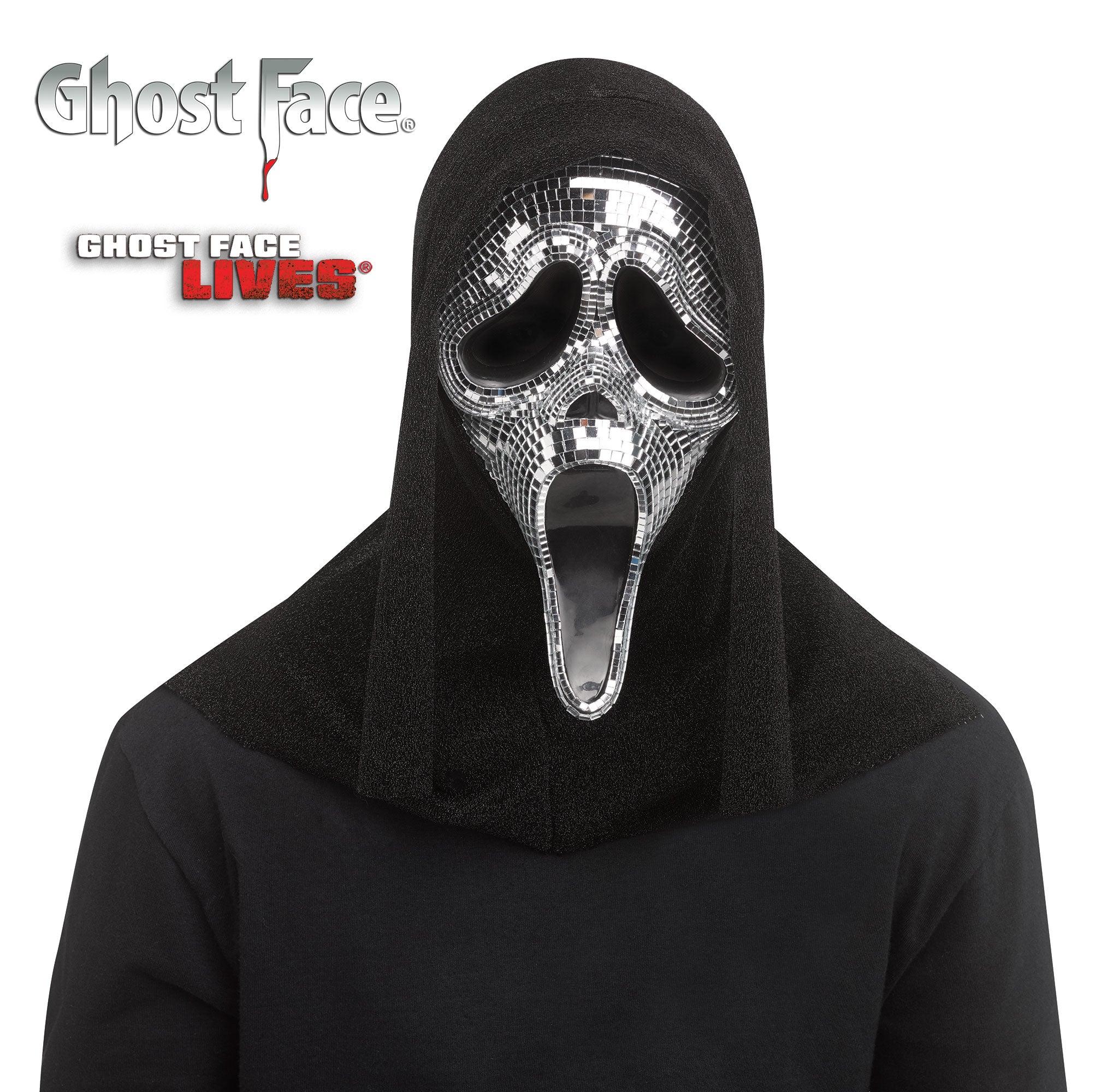 Fun World Scream Ghost Face Disco Mirror Character Costume Mask