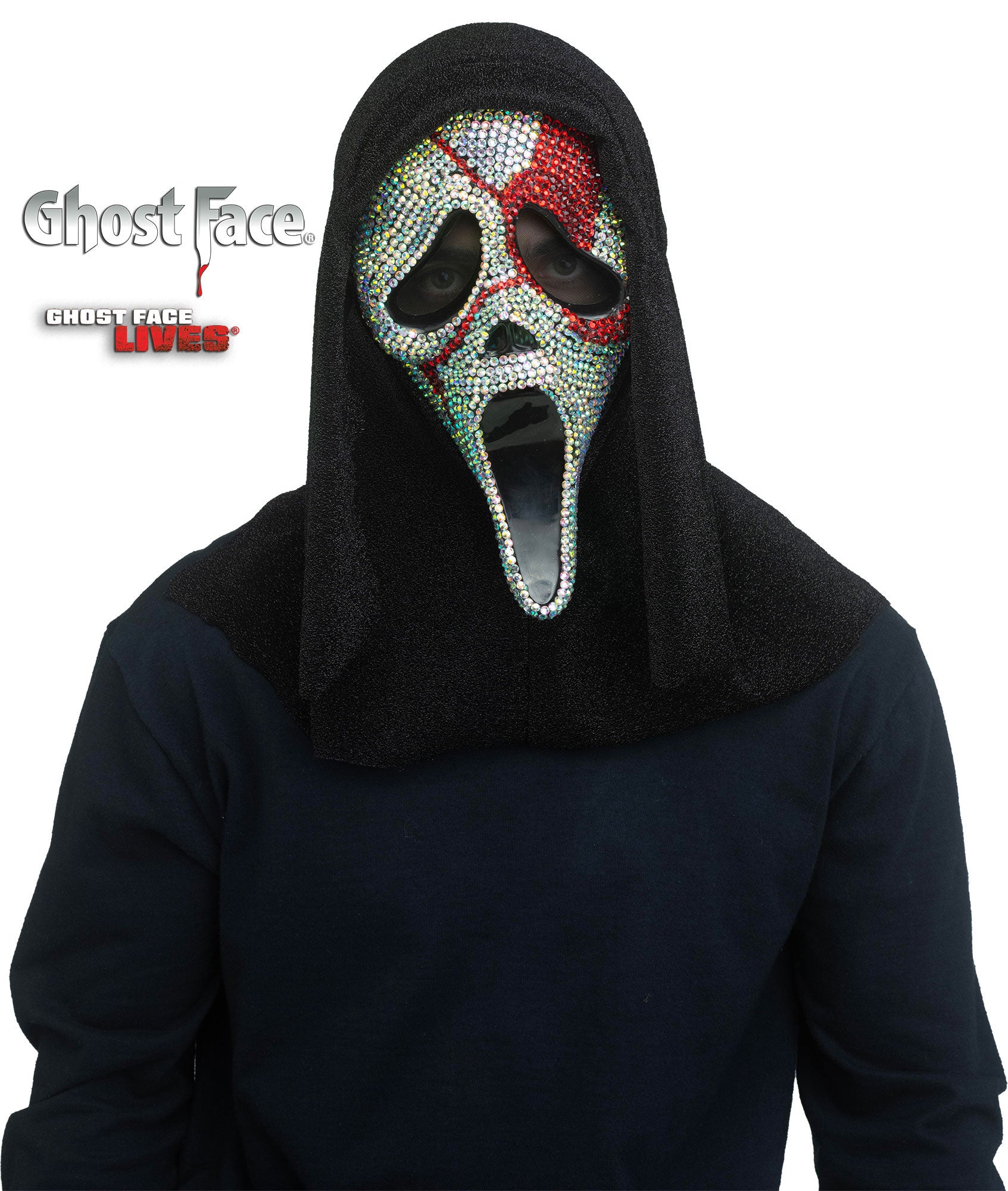 Fun World Scream Ghost Face Bloody Bling Character Costume Mask
