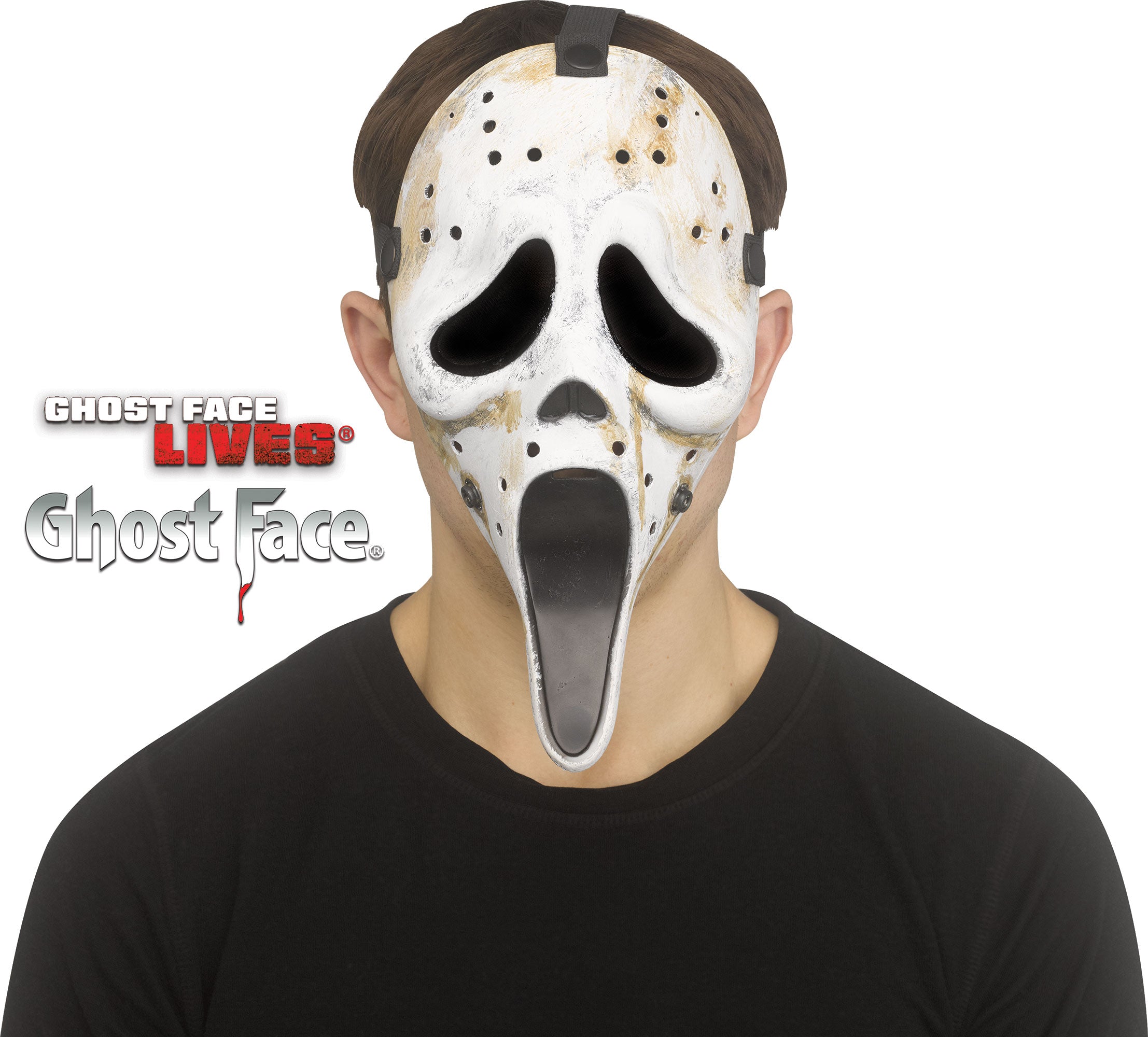 Fun World Scream Ghost Face Distressed Hockey Character Costume Mask