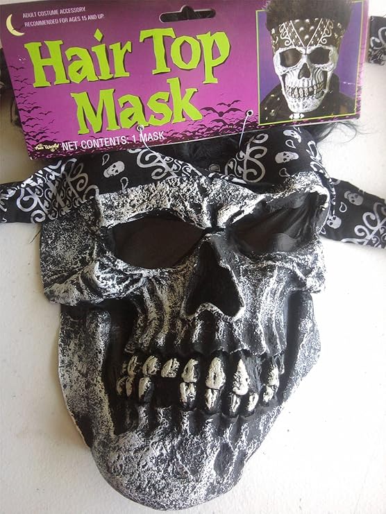 Fun World Bandana Biker Skeleton Costume Adult Mask