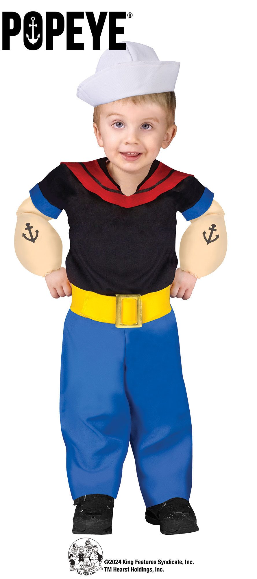 Popeye Baby Toddler Costume Large 3T-4T