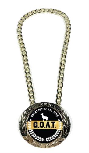 Goat Greatest of all Time Necklace Award Medallion Pimp Gangster Accessory