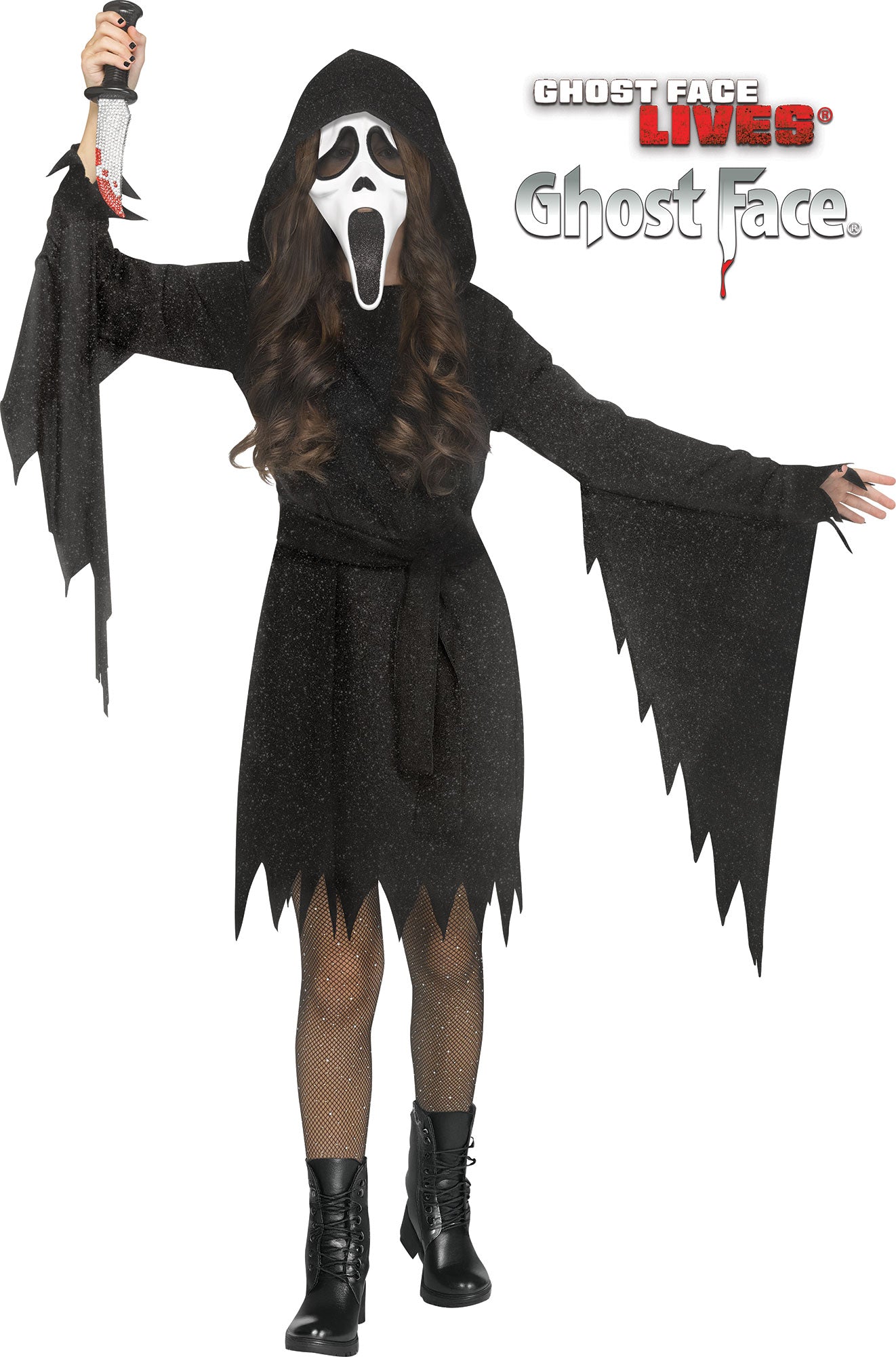 Scream Ghost Face Girls Dress Child Costume X-Large 14-16
