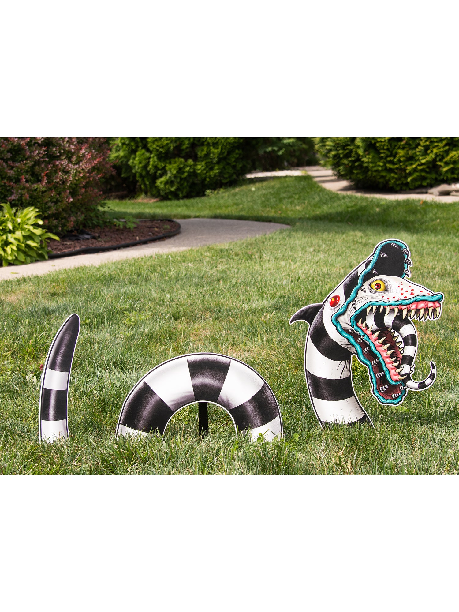 Beetlejuice Sandworm Ground Breaker Outdoor Coroplast Lawn Sign Decoration