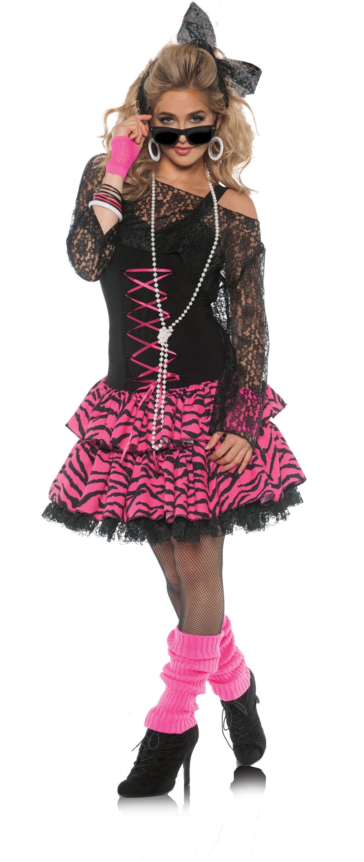 Underwraps 80's Flashback Retro Pop Star Adult Costume X-Large 16-18