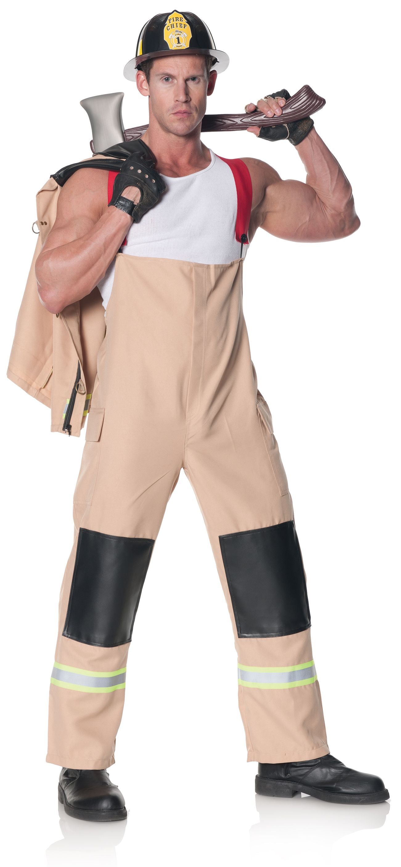 Underwraps Firefighter Adult Costume Size