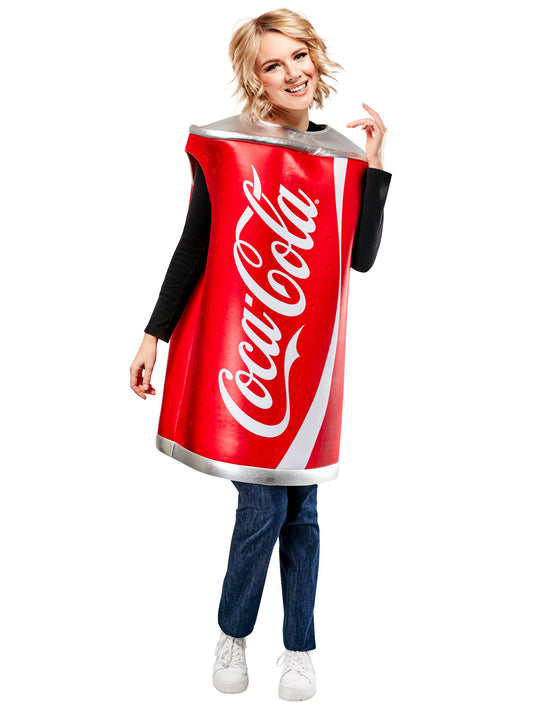 Can of  Coke Coca Cola Foam Tunic Adult Costume Standard Size