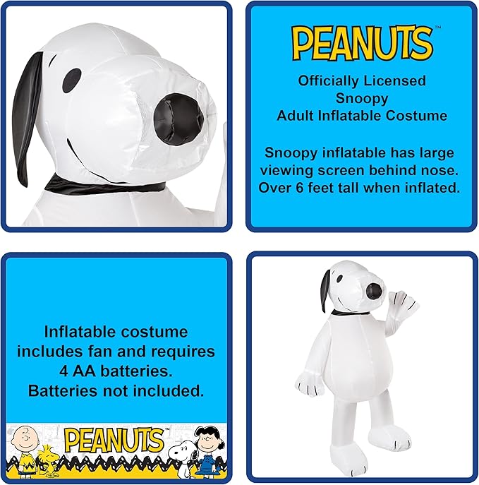 Rubie's Peanut Snoopy Inflatable  Adult Costume Standard Size