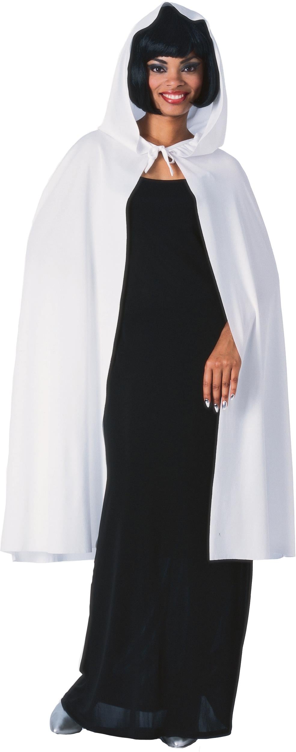 Rubie's 45 Inch White Hooded Cape Costume Accessory