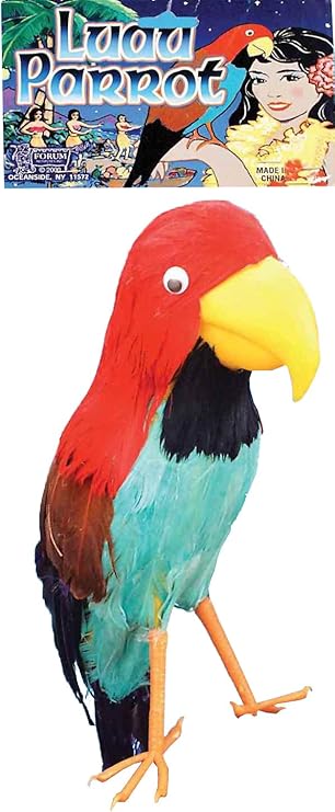 Colorful Feathered Bird Pirate Parrot Prop Shoulder Sitter