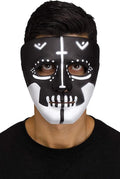 Black and White Voodoo Clown Costume Mask