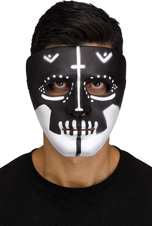 Black and White Voodoo Clown Costume Mask