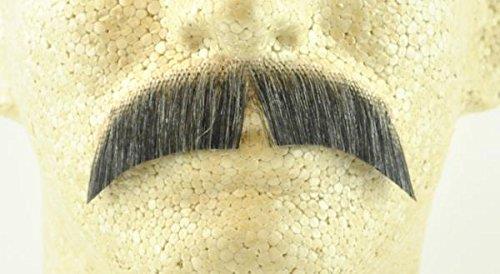 Human Hair Hippie Bandit 70s Basic Character Mustache black