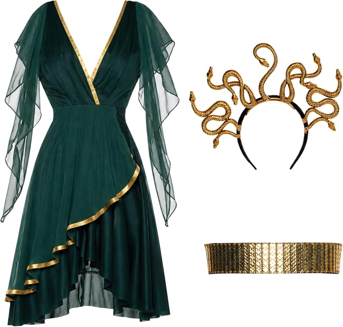 Temptress Adult Costume (Sexy Medusa/Goddess Dress)