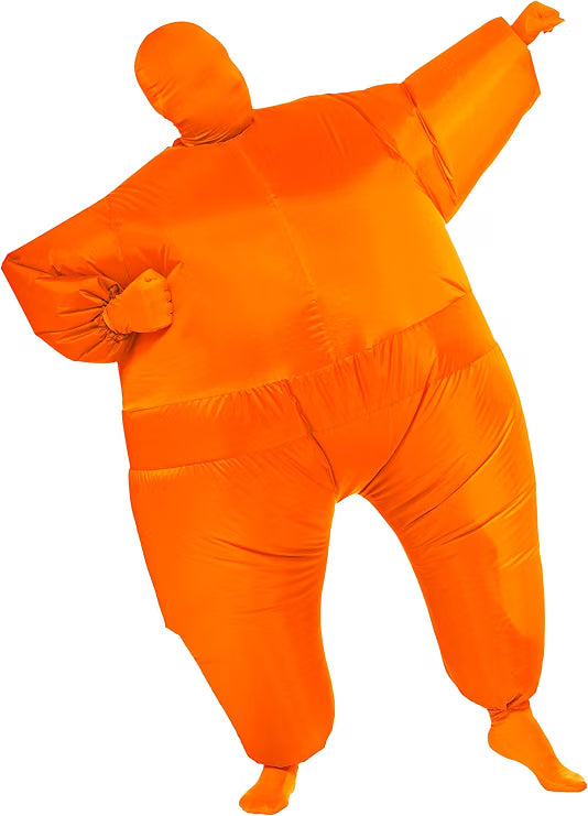 Inflatable Orange Fat Body Suit Adult Costume