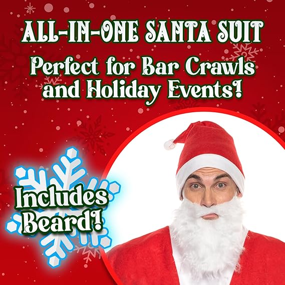 Men's Economy Felt Santa Claus Suit Costume