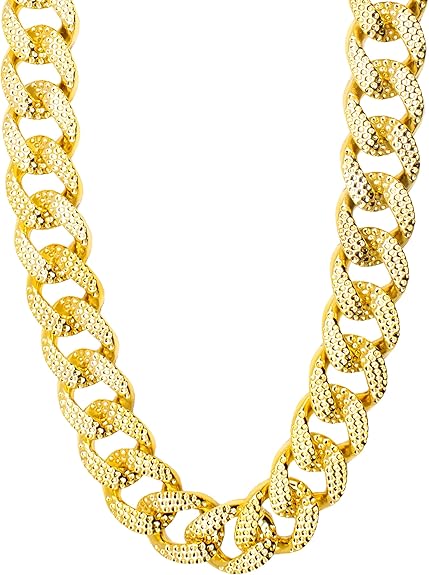 Adult Chain Pimp Cuban Link Gold Hip Hop Costume Necklace