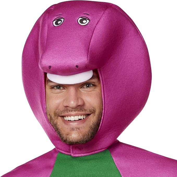 Barney Adult Costume Jumpsuit