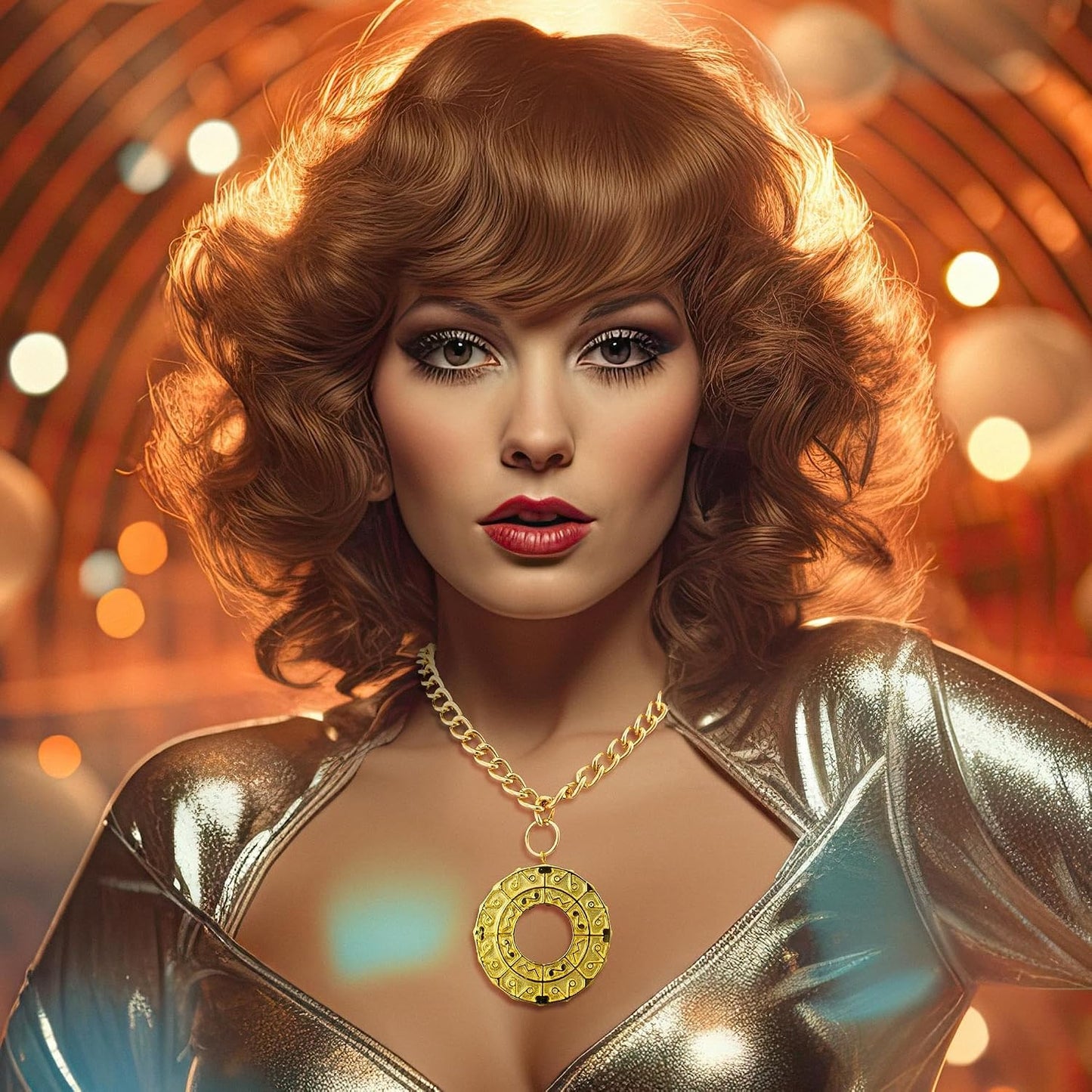 70s Disco Fever Medallion Costume Accessory