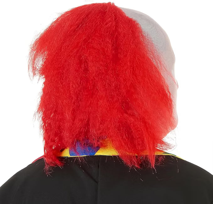 Scary Clown Mask with Wig Men's