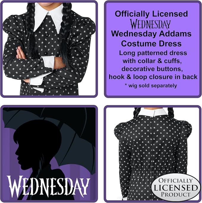 Wednesday Addams Child Dress Costume