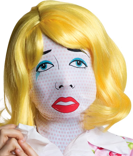 Pop Art Women's Mask with Wig